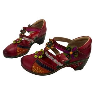 Colorful Floral Women's Heels